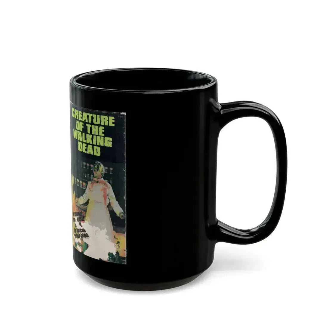 CREATURE OF THE WALKING DEAD (VHS COVER) - Black Coffee Mug - Go Mug Yourself