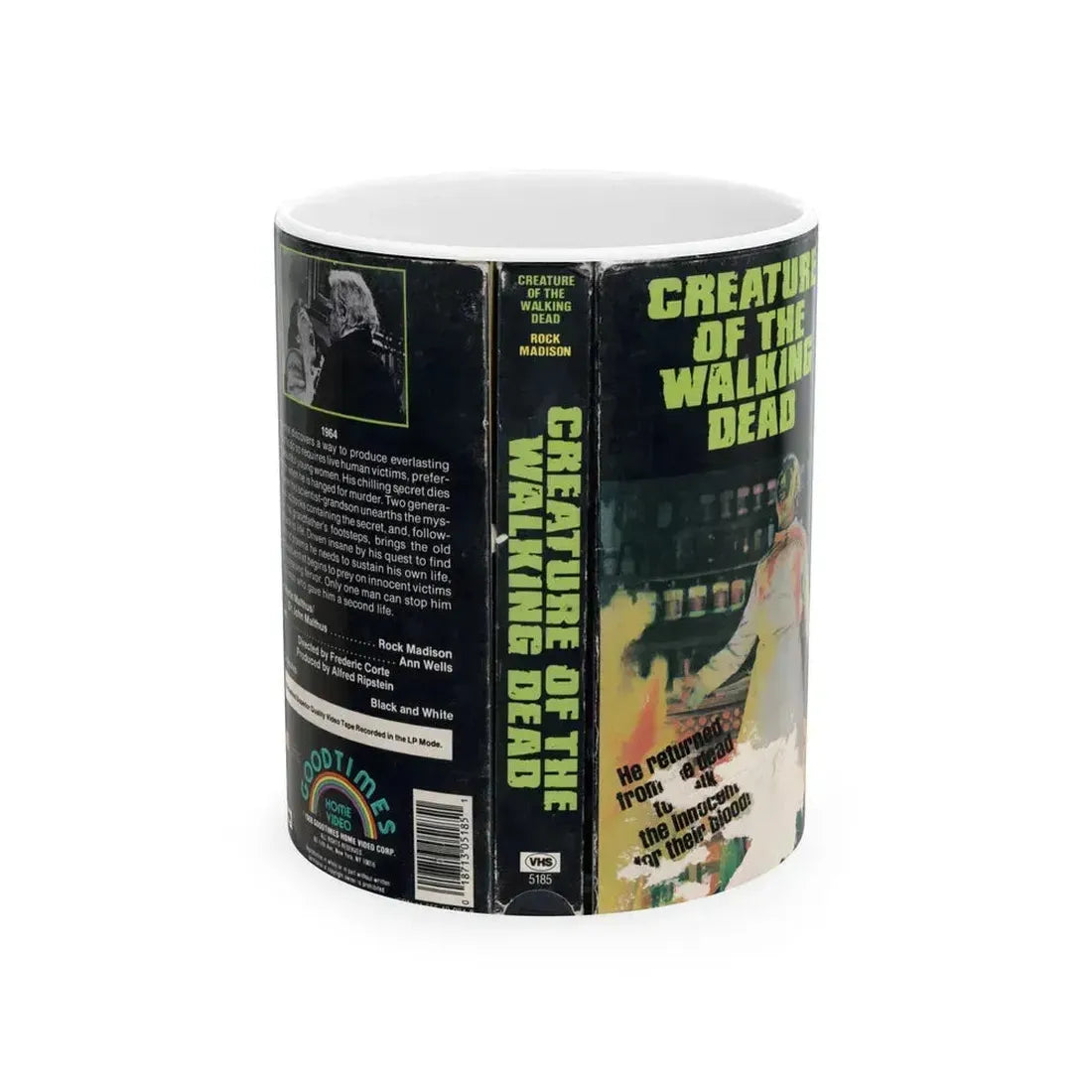 CREATURE OF THE WALKING DEAD (VHS COVER) - White Coffee Mug 11oz - Go Mug Yourself