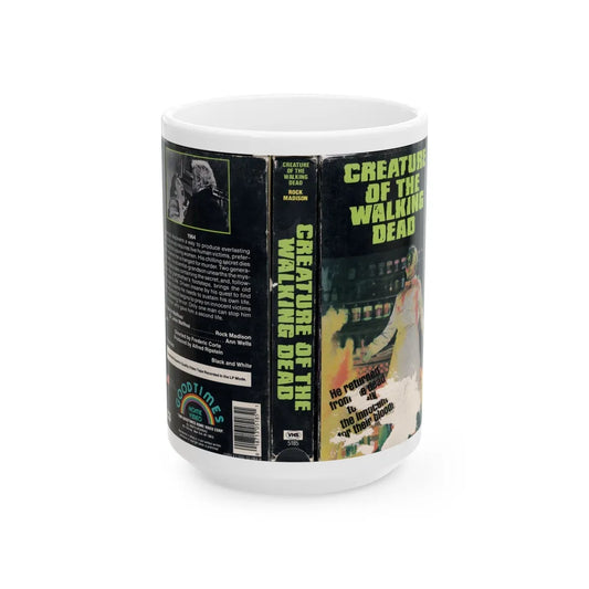 CREATURE OF THE WALKING DEAD (VHS COVER) - White Coffee Mug-15oz-Go Mug Yourself