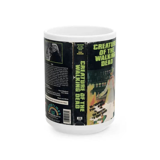 CREATURE OF THE WALKING DEAD (VHS COVER) - White Coffee Mug 15oz - Go Mug Yourself