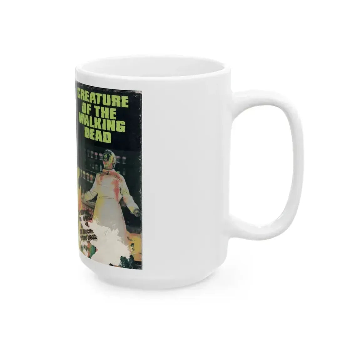 CREATURE OF THE WALKING DEAD (VHS COVER) - White Coffee Mug - Go Mug Yourself