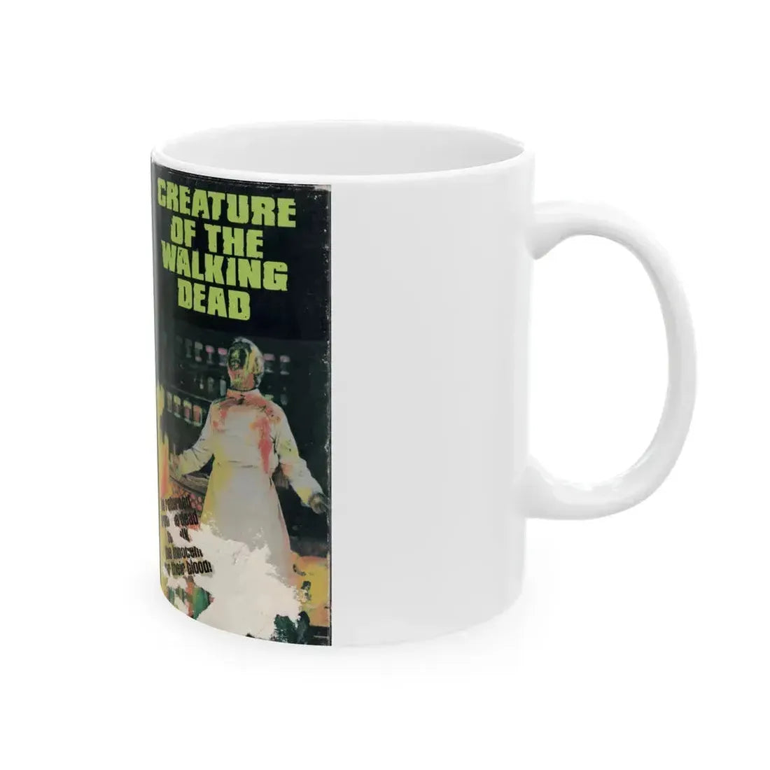 CREATURE OF THE WALKING DEAD (VHS COVER) - White Coffee Mug - Go Mug Yourself
