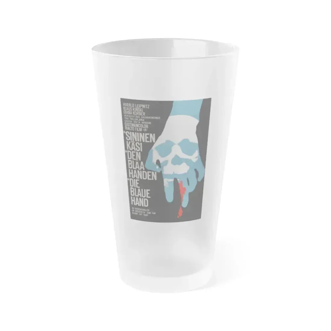 CREATURE WITH THE BLUE HAND 1967 Movie Poster - Frosted Pint Glass 16oz 16oz Frosted - Go Mug Yourself