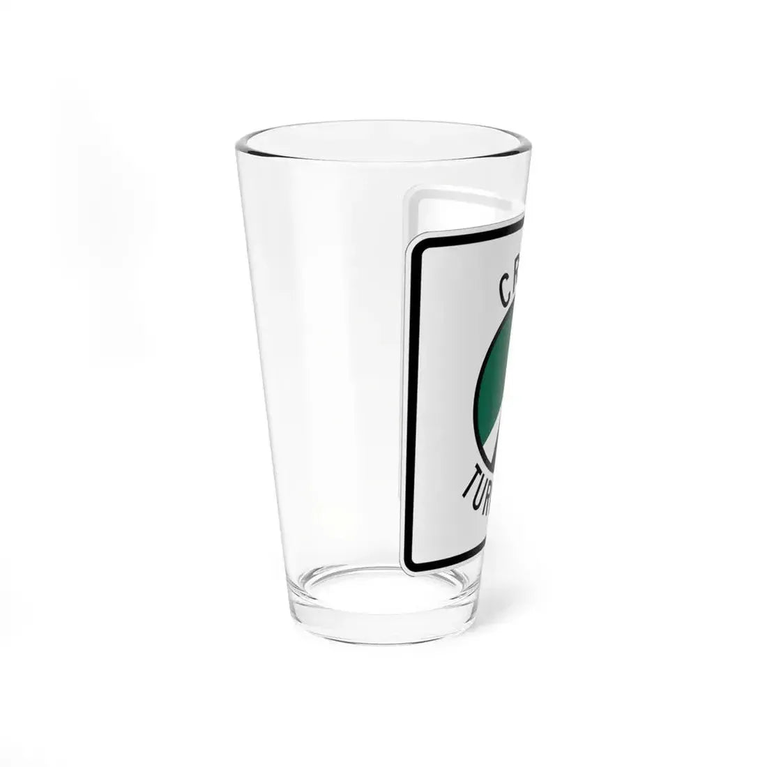 Creek Turnpike (Oklahoma) (Road Sign) Pint Glass 16oz - Go Mug Yourself