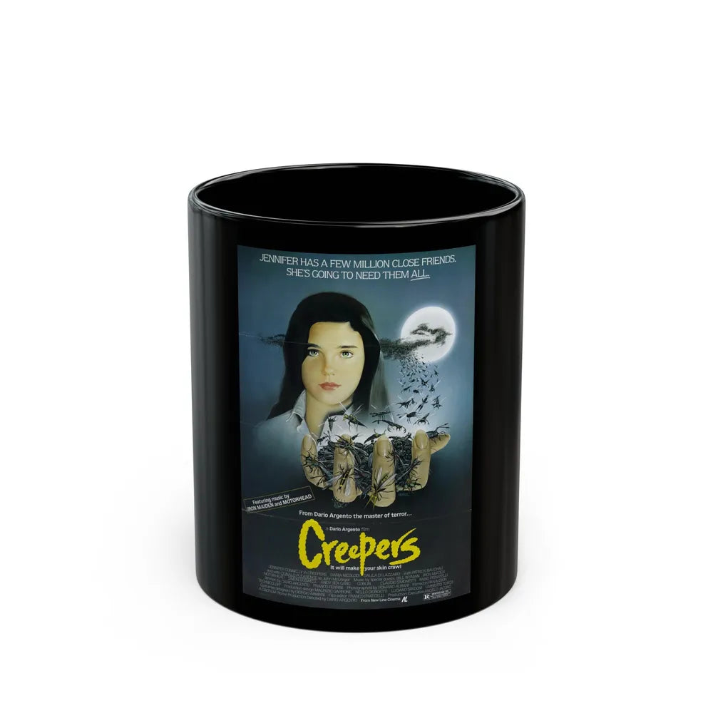 CREEPERS (PHENOMENA) 1985 Movie Poster - Black Coffee Mug-11oz-Go Mug Yourself