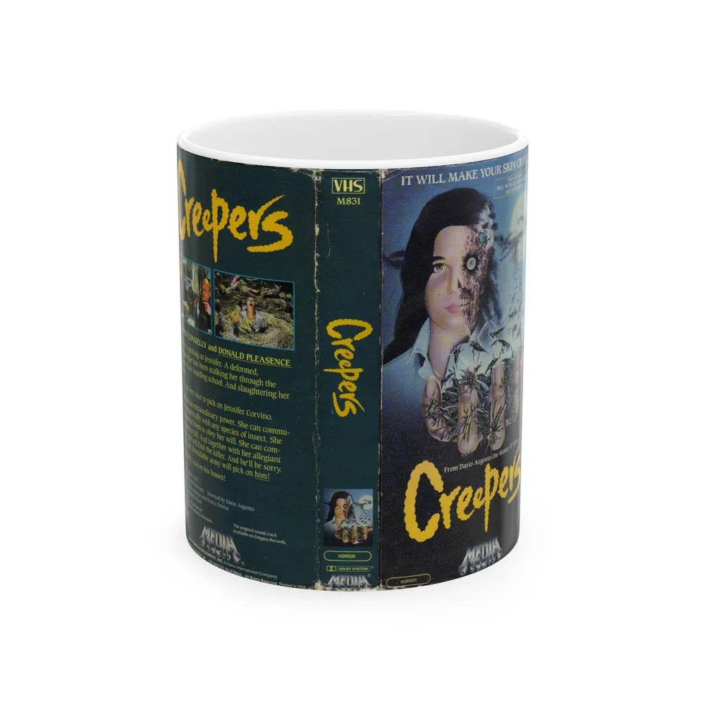 CREEPERS (VHS COVER) - White Coffee Mug-11oz-Go Mug Yourself