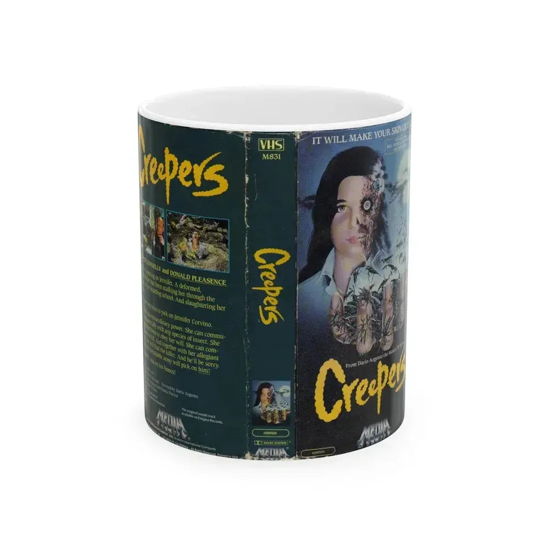 CREEPERS (VHS COVER) - White Coffee Mug 11oz - Go Mug Yourself