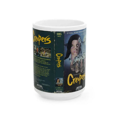 CREEPERS (VHS COVER) - White Coffee Mug 15oz - Go Mug Yourself
