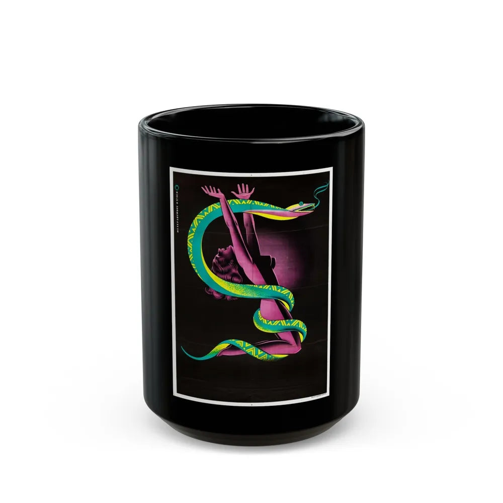 CREEPING POISON 1946 Movie Poster - Black Coffee Mug-15oz-Go Mug Yourself