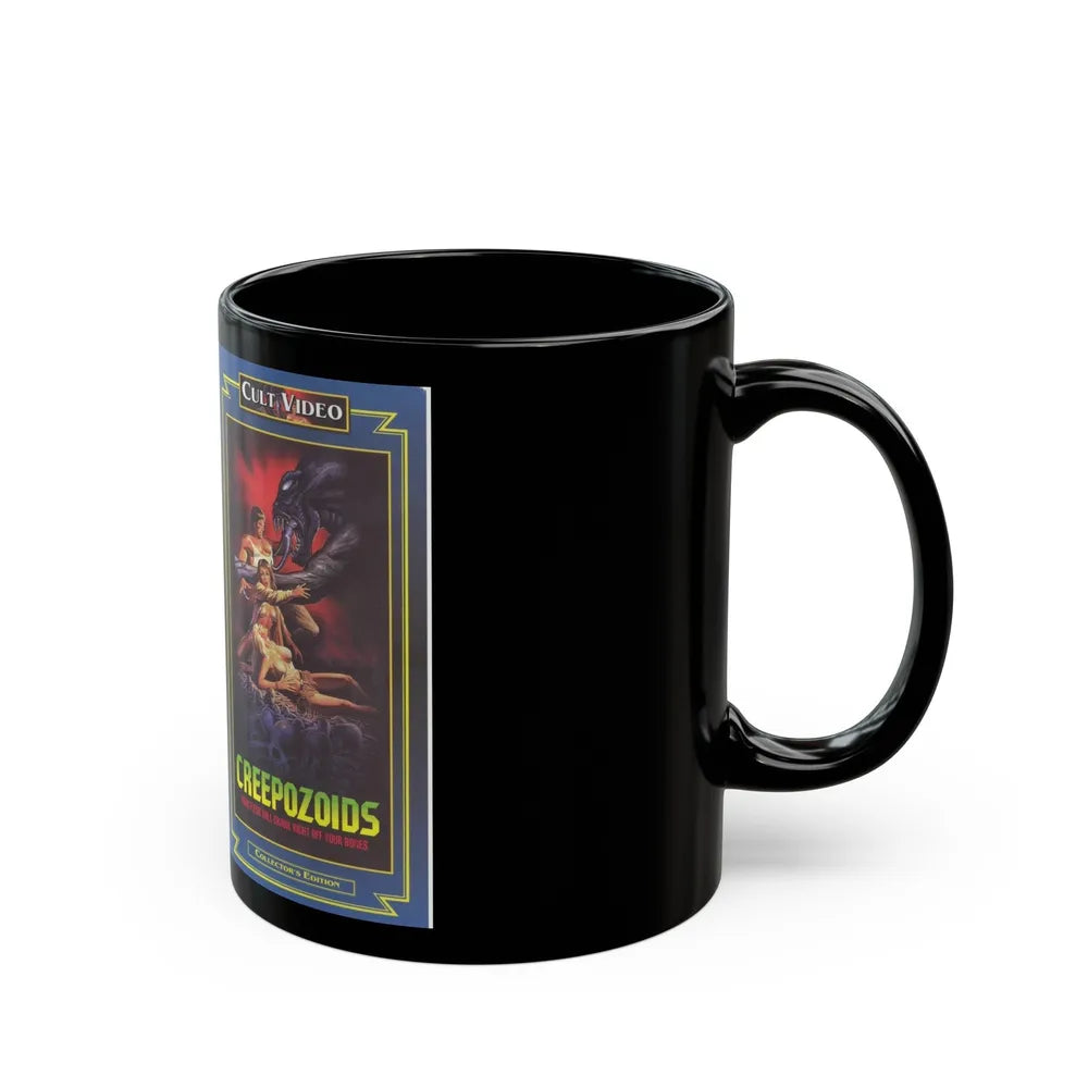 CREEPOZOIDS CULT VIDEO (VHS COVER) - Black Coffee Mug-Go Mug Yourself