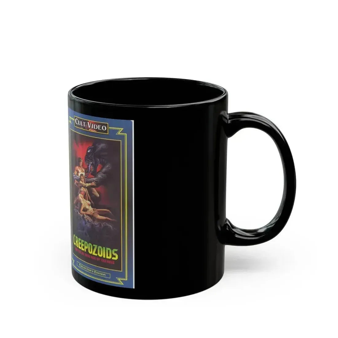 CREEPOZOIDS CULT VIDEO (VHS COVER) - Black Coffee Mug - Go Mug Yourself