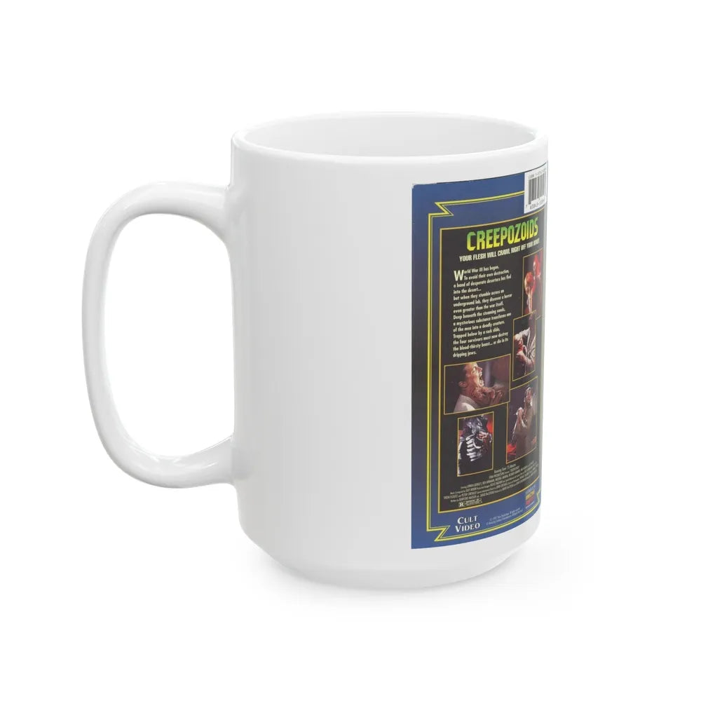 CREEPOZOIDS CULT VIDEO (VHS COVER) - White Coffee Mug-Go Mug Yourself