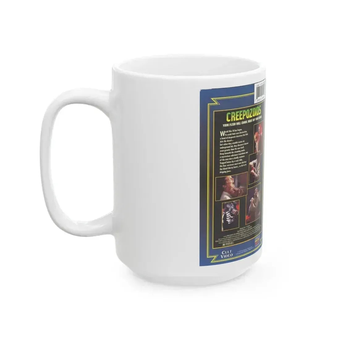CREEPOZOIDS CULT VIDEO (VHS COVER) - White Coffee Mug - Go Mug Yourself