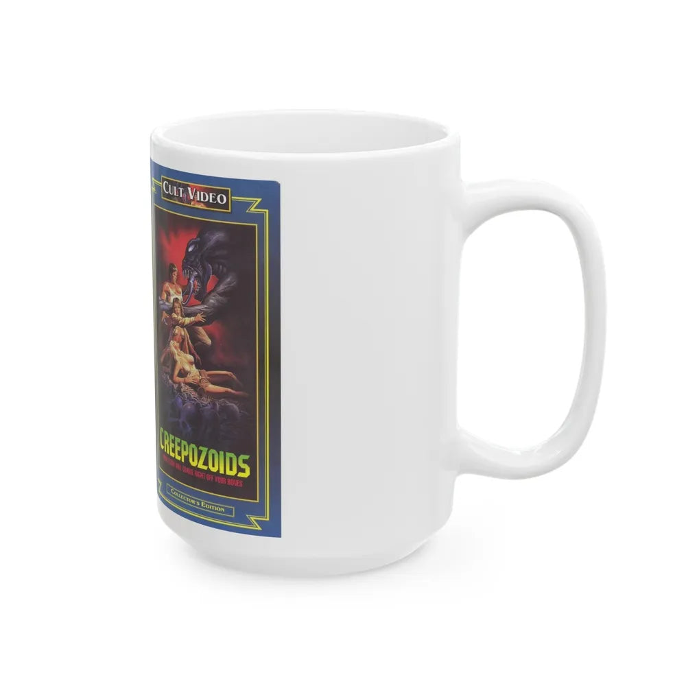 CREEPOZOIDS CULT VIDEO (VHS COVER) - White Coffee Mug-Go Mug Yourself