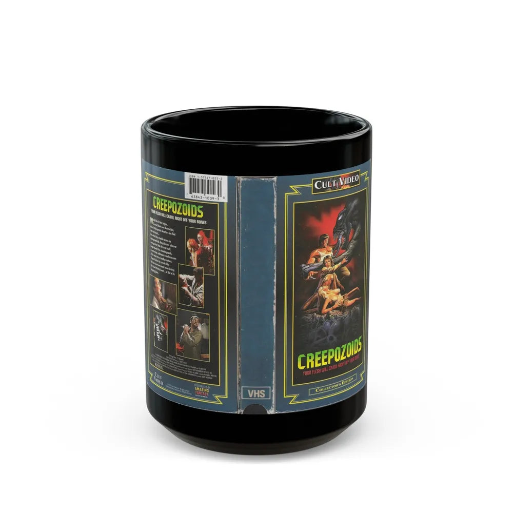 CREEPOZOIDS VERSION2 (VHS COVER) - Black Coffee Mug-15oz-Go Mug Yourself