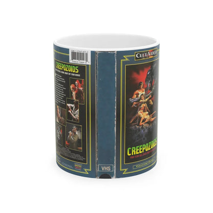 CREEPOZOIDS VERSION2 (VHS COVER) - White Coffee Mug-11oz-Go Mug Yourself