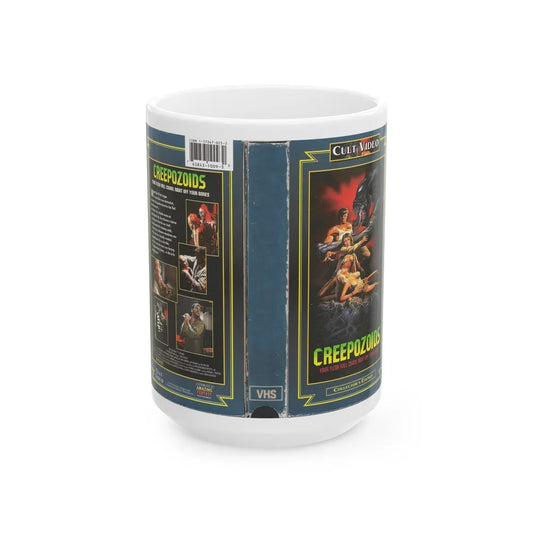 CREEPOZOIDS VERSION2 (VHS COVER) - White Coffee Mug-15oz-Go Mug Yourself