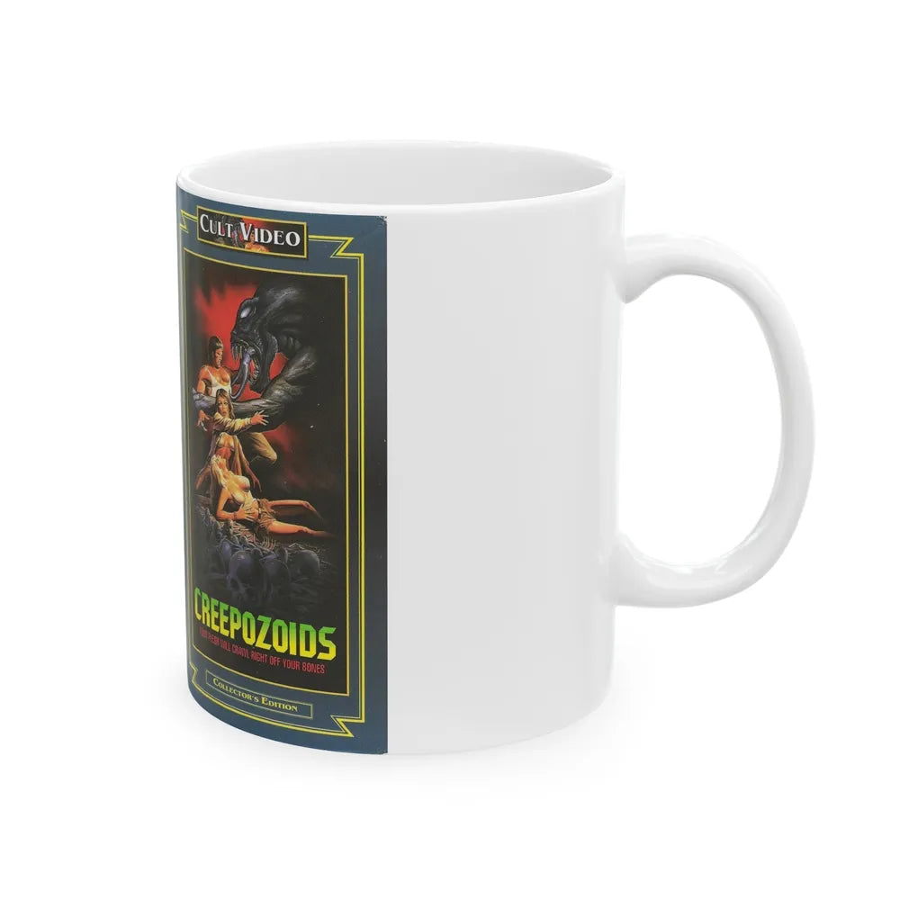 CREEPOZOIDS VERSION2 (VHS COVER) - White Coffee Mug-Go Mug Yourself