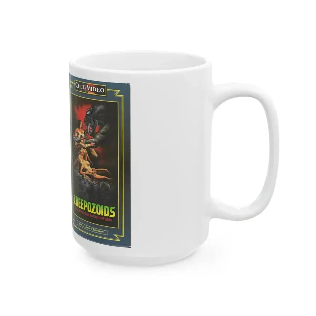 CREEPOZOIDS VERSION2 (VHS COVER) - White Coffee Mug - Go Mug Yourself