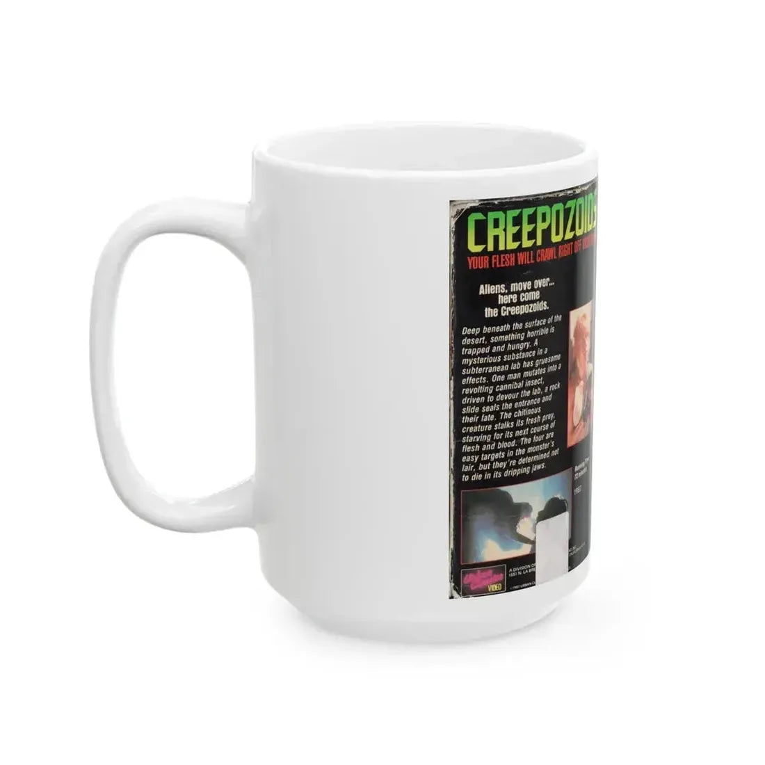 CREEPOZOIDS (VHS COVER) - White Coffee Mug - Go Mug Yourself