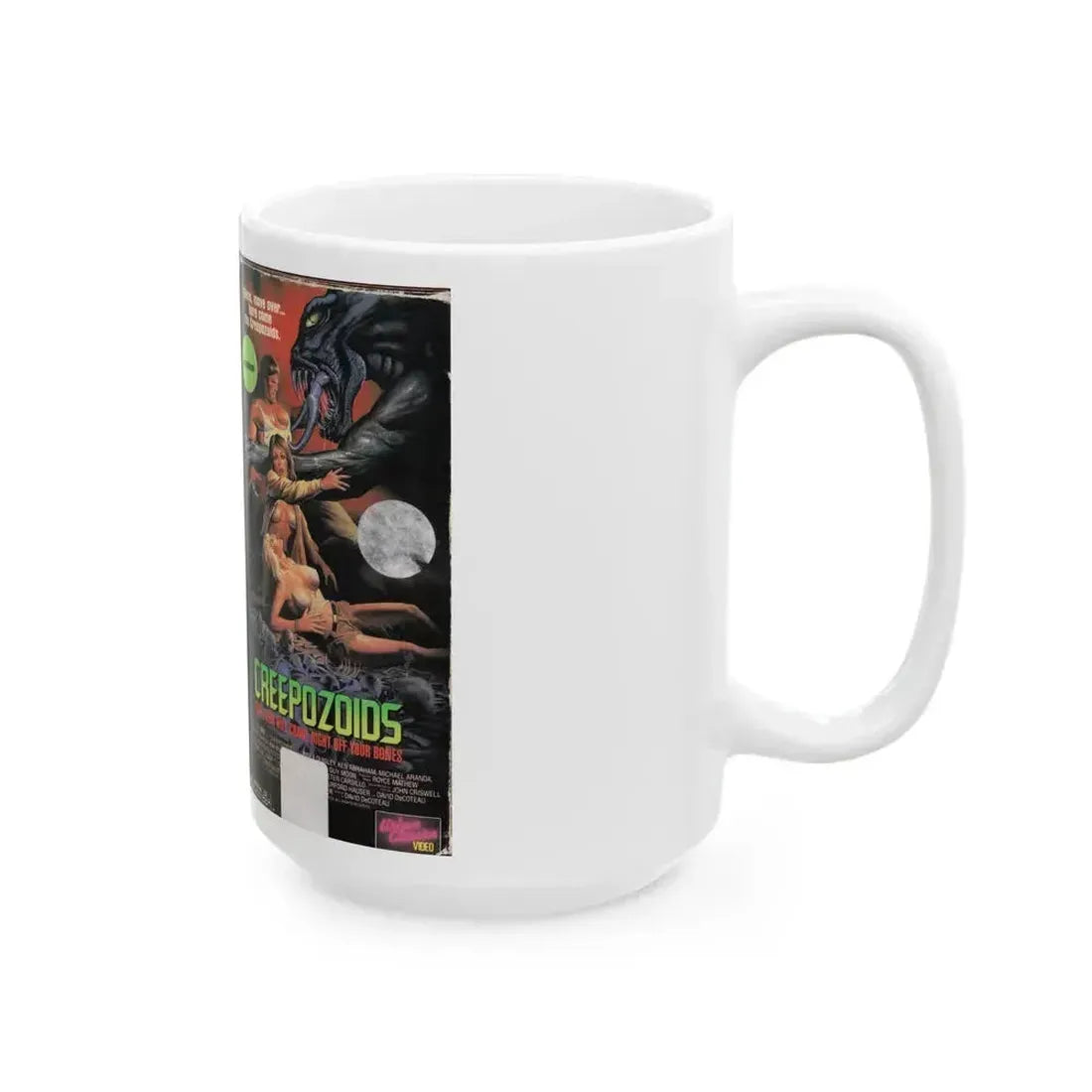 CREEPOZOIDS (VHS COVER) - White Coffee Mug - Go Mug Yourself