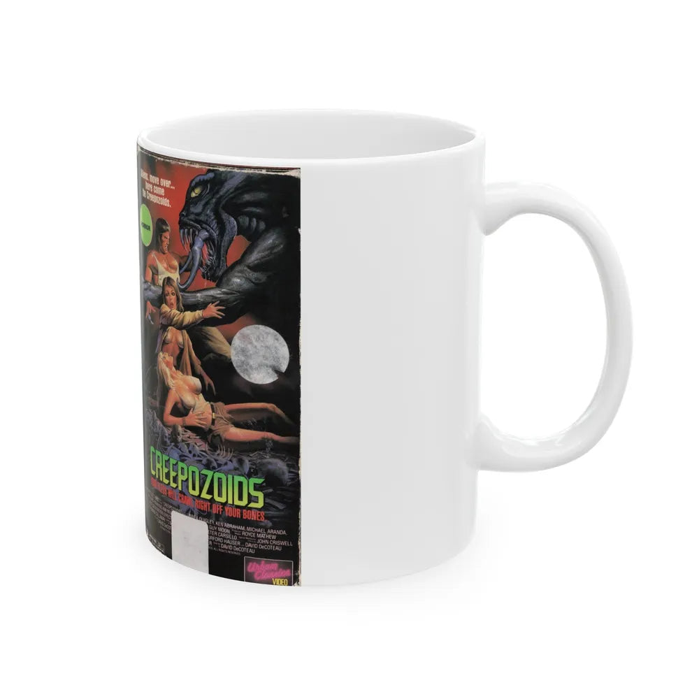 CREEPOZOIDS (VHS COVER) - White Coffee Mug-Go Mug Yourself