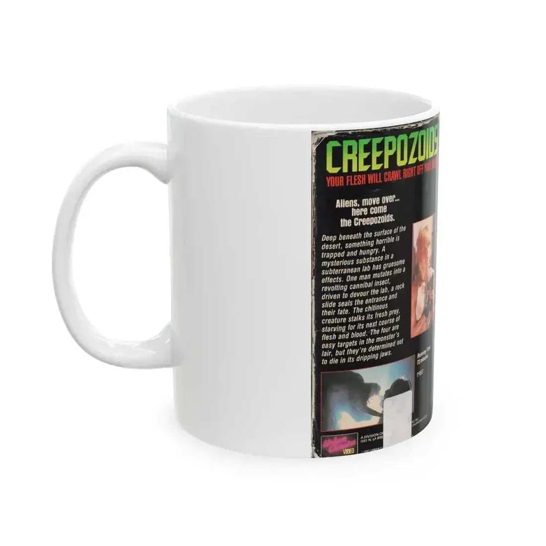 CREEPOZOIDS (VHS COVER) - White Coffee Mug - Go Mug Yourself
