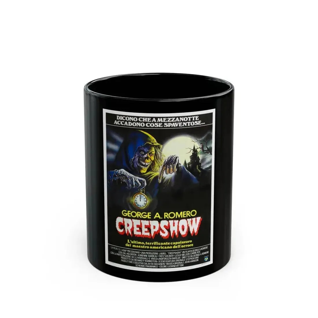 CREEPSHOW (ITALIAN) 1982 Movie Poster - Black Coffee Mug 11oz - Go Mug Yourself