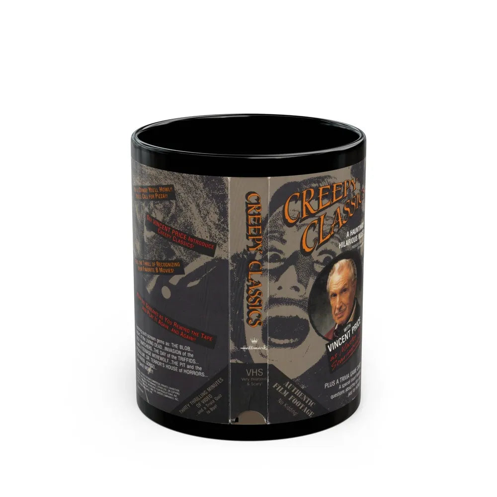 CREEPY CLASSICS WITH VINENT PRICE (VHS COVER) - Black Coffee Mug-11oz-Go Mug Yourself