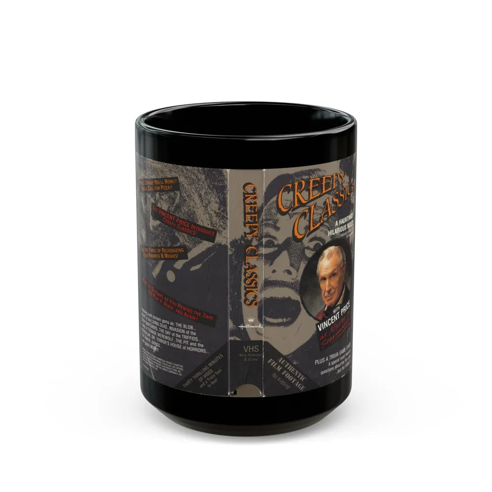 CREEPY CLASSICS WITH VINENT PRICE (VHS COVER) - Black Coffee Mug-15oz-Go Mug Yourself