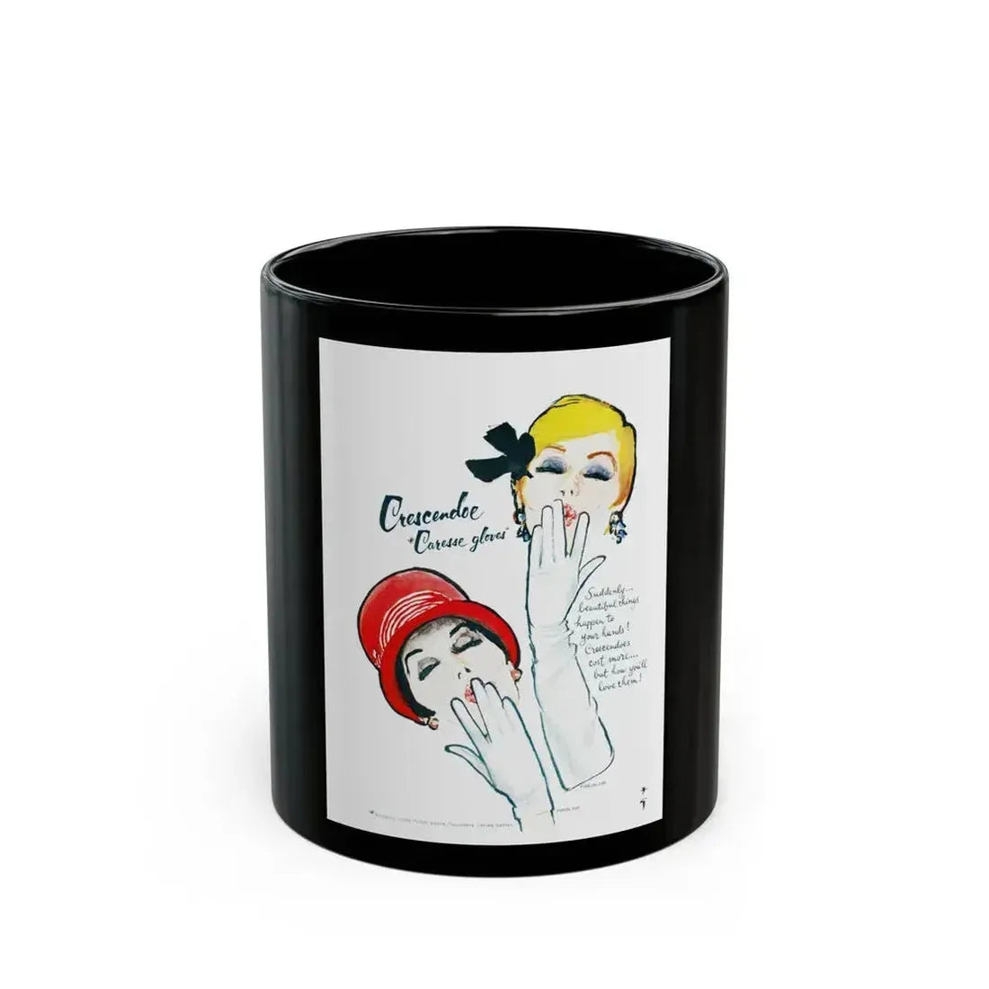 Crescendo Gloves, 1963 - Black Coffee Mug 11oz - Go Mug Yourself