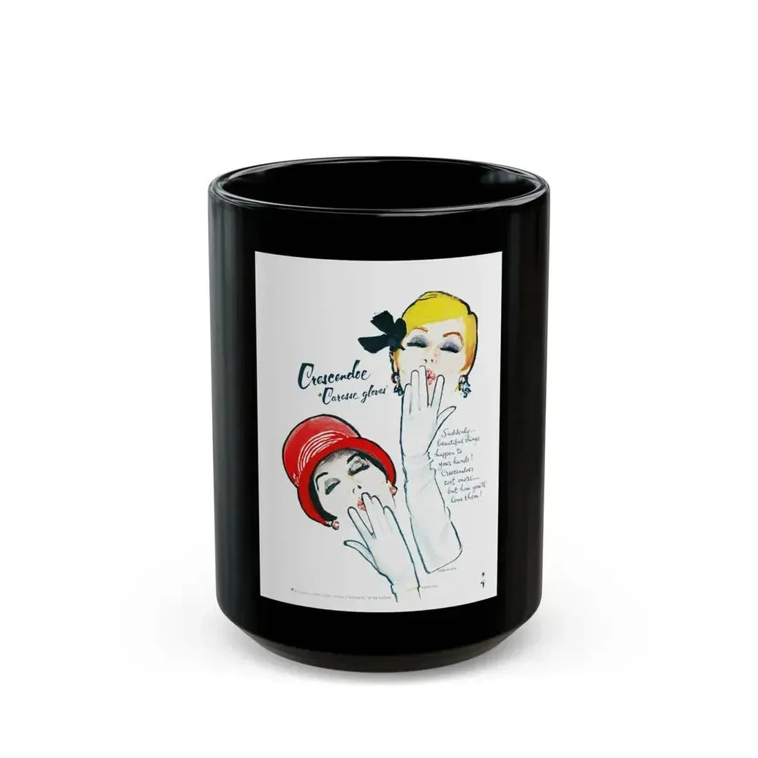 Crescendo Gloves, 1963 - Black Coffee Mug 15oz - Go Mug Yourself