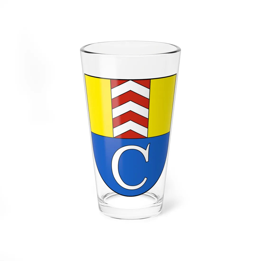 Cressier NE-blazon (Switzerland) (Coat of Arms) Pint Glass 16oz 16oz - Go Mug Yourself