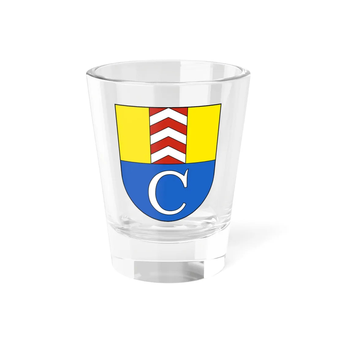 Cressier NE-blazon (Switzerland) (Coat of Arms) Shot Glass 1.5oz 1.5oz - Go Mug Yourself