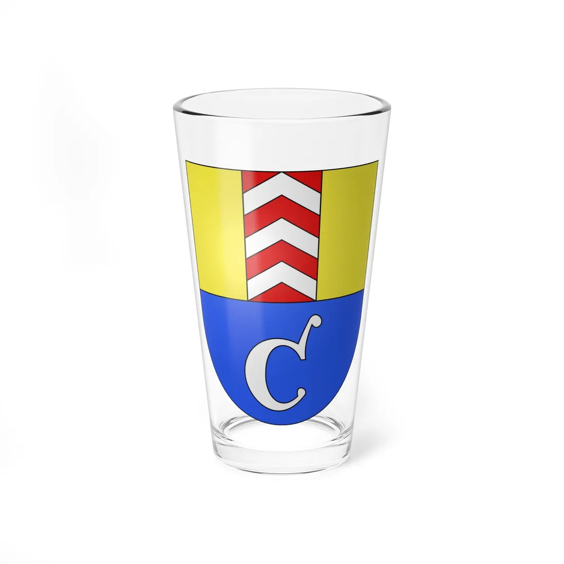 Cressier NE-coat of arms (Switzerland) (Coat of Arms) Pint Glass 16oz 16oz - Go Mug Yourself