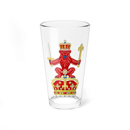 Crest of the Coat of Arms of the United Kingdom Scotland (United Kingdom) (Coat of Arms) Pint Glass 16oz 16oz - Go Mug Yourself