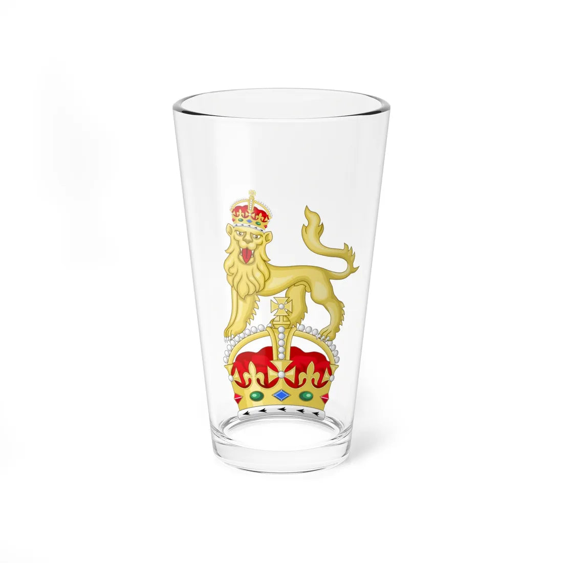 Crest of the Coat of Arms of the United Kingdom (United Kingdom) (Coat of Arms) Pint Glass 16oz 16oz - Go Mug Yourself