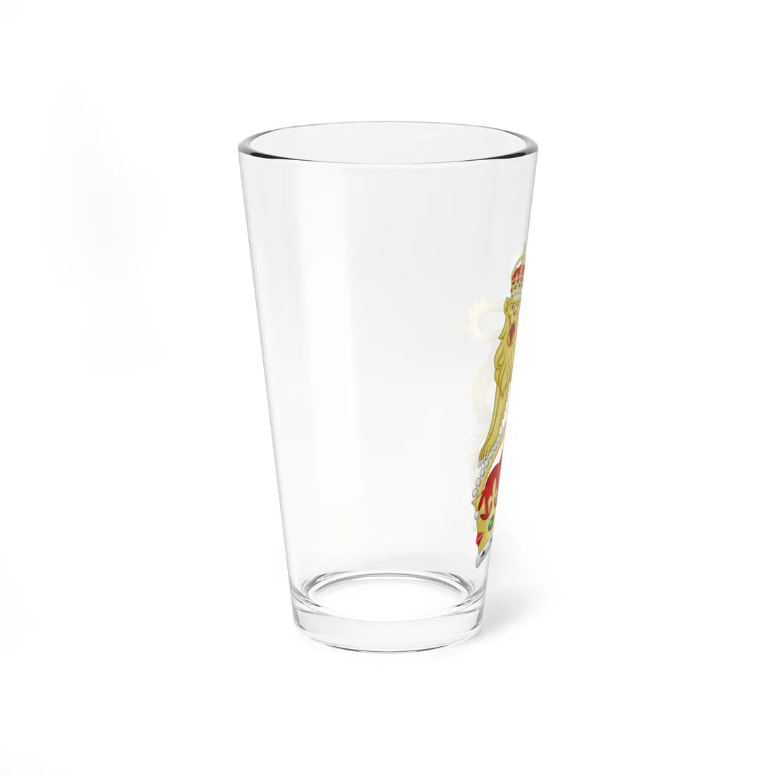 Crest of the Coat of Arms of the United Kingdom (United Kingdom) (Coat of Arms) Pint Glass 16oz - Go Mug Yourself