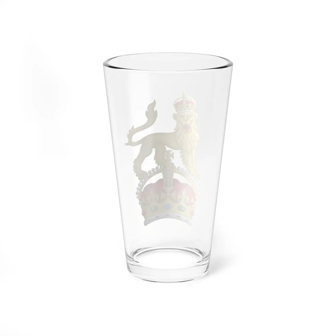 Crest of the Coat of Arms of the United Kingdom (United Kingdom) (Coat of Arms) Pint Glass 16oz - Go Mug Yourself