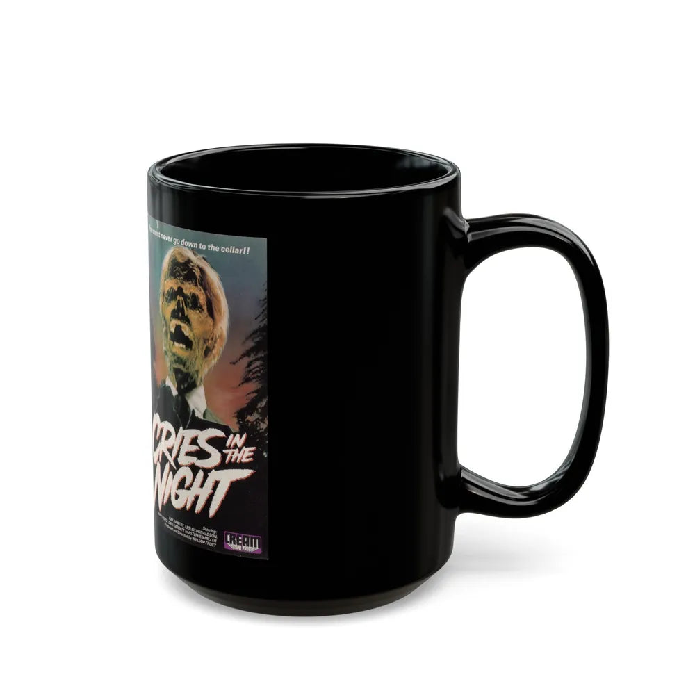 CRIES IN THE NIGHT (VHS COVER) - Black Coffee Mug-Go Mug Yourself