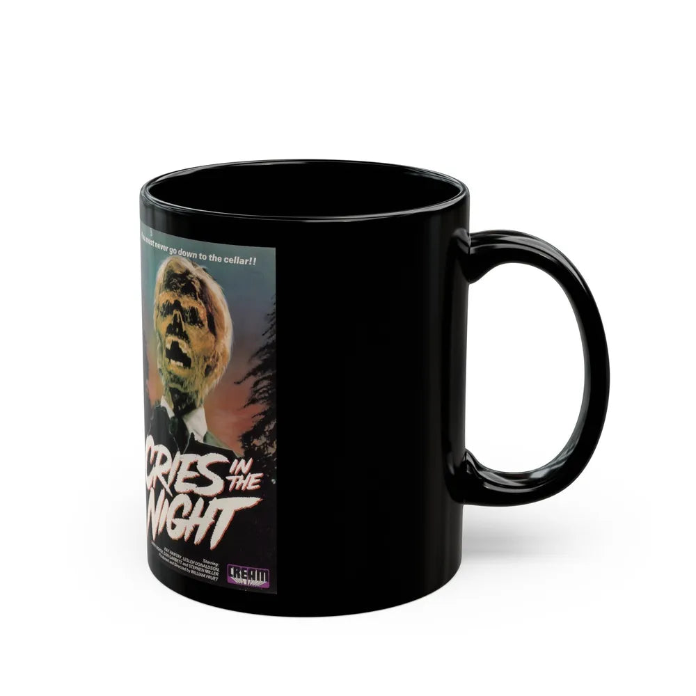 CRIES IN THE NIGHT (VHS COVER) - Black Coffee Mug-Go Mug Yourself