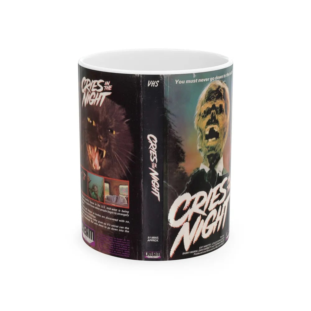 CRIES IN THE NIGHT (VHS COVER) - White Coffee Mug-11oz-Go Mug Yourself