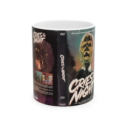CRIES IN THE NIGHT (VHS COVER) - White Coffee Mug 11oz - Go Mug Yourself