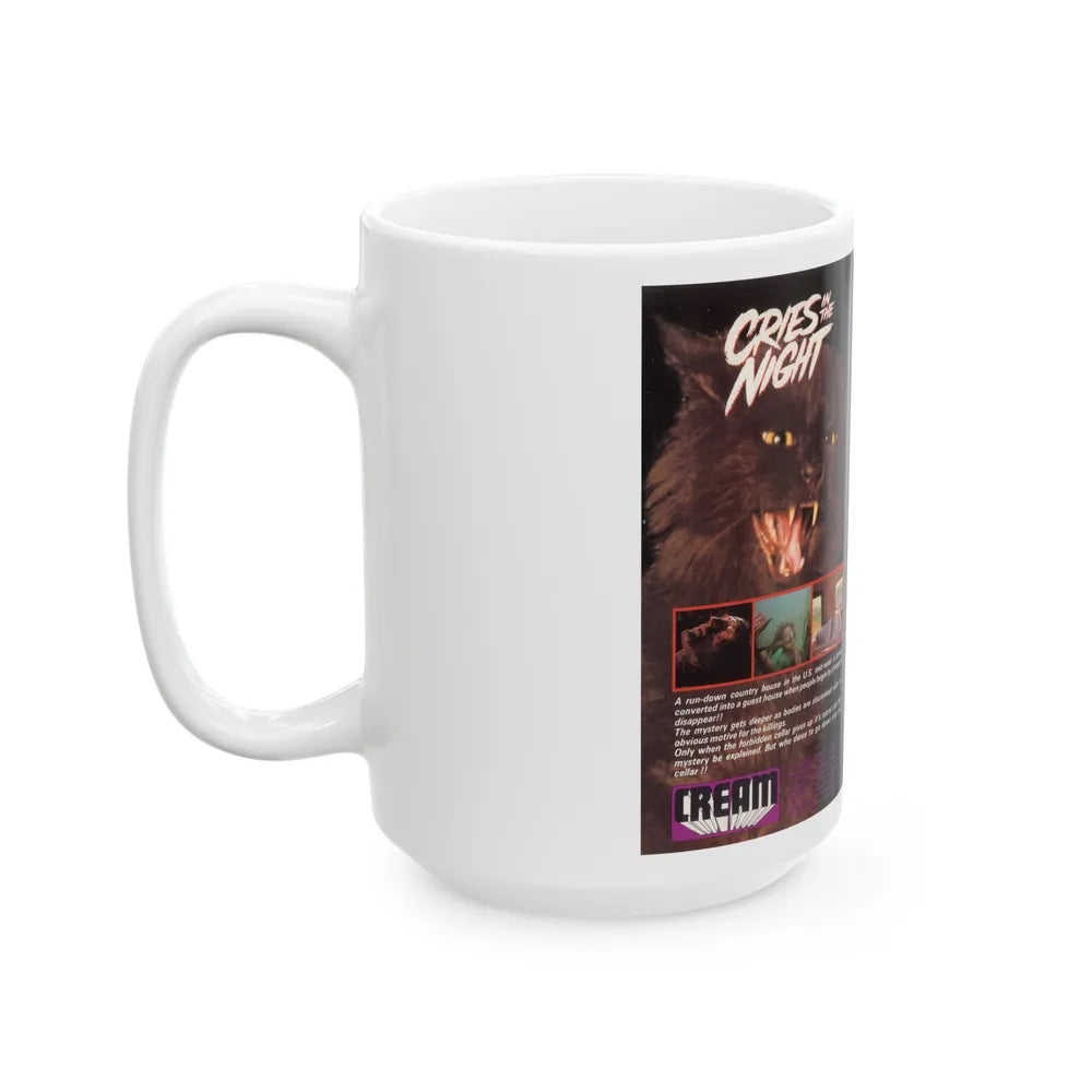 CRIES IN THE NIGHT (VHS COVER) - White Coffee Mug-Go Mug Yourself