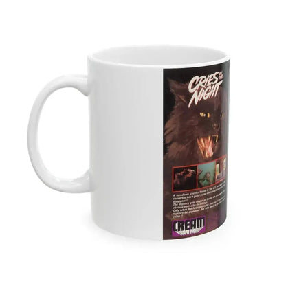 CRIES IN THE NIGHT (VHS COVER) - White Coffee Mug - Go Mug Yourself