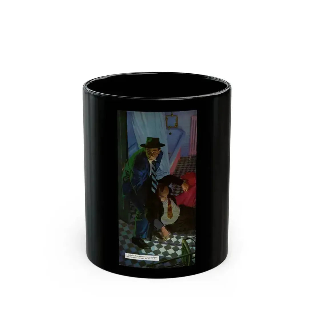 Crime at Midnight, 1955 - Black Coffee Mug 11oz - Go Mug Yourself