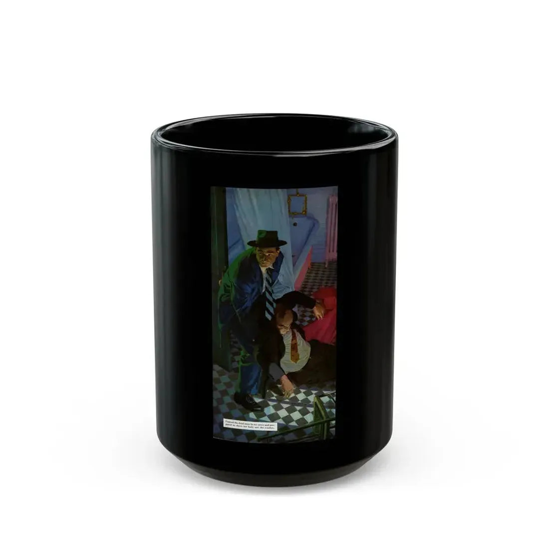 Crime at Midnight, 1955 - Black Coffee Mug 15oz - Go Mug Yourself