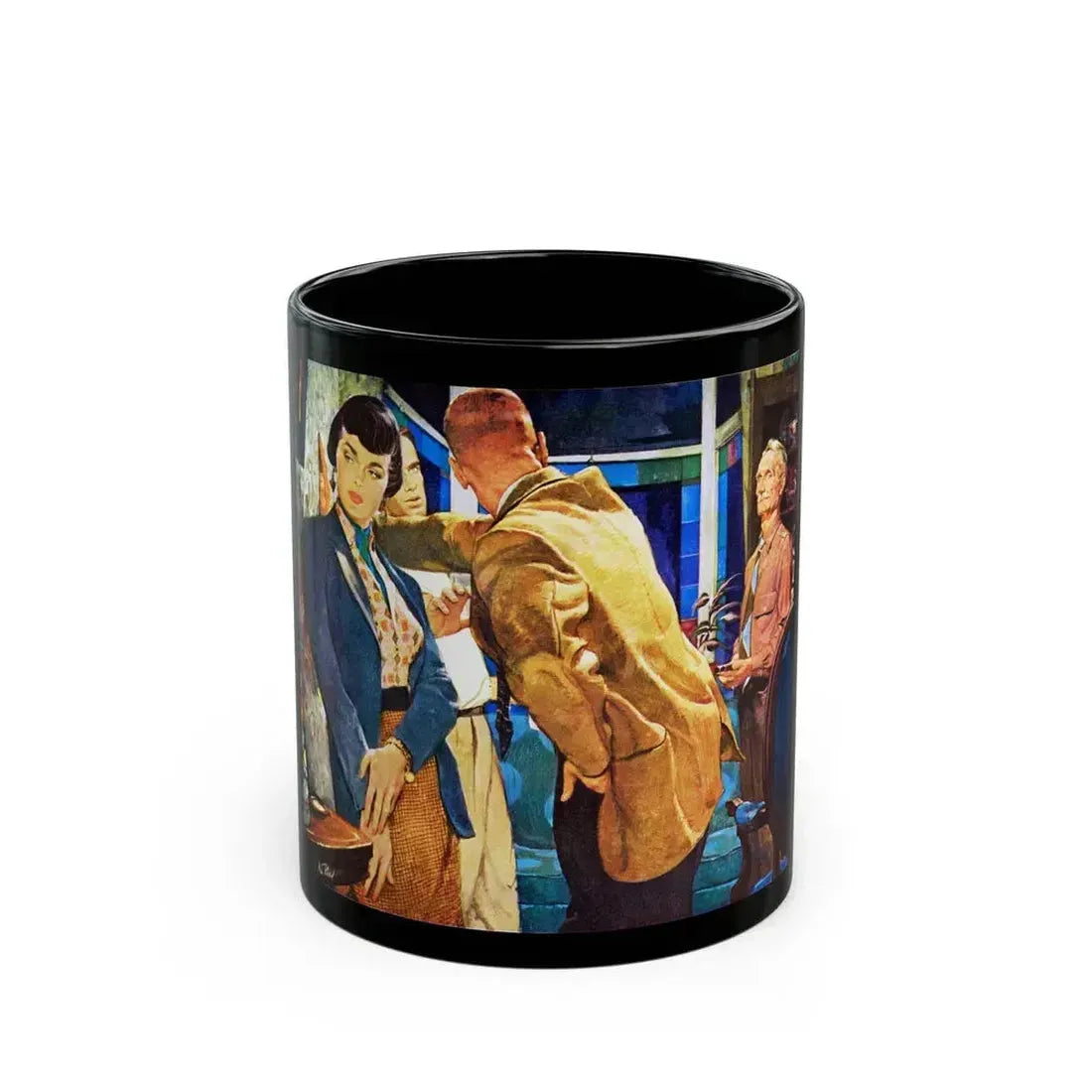 Crime Fiction in Saturday Evening Post - Black Coffee Mug 11oz - Go Mug Yourself