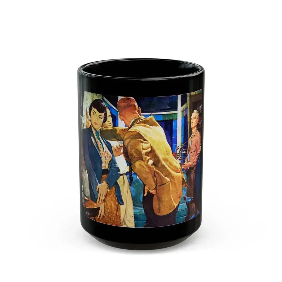 Crime Fiction in Saturday Evening Post - Black Coffee Mug 15oz - Go Mug Yourself