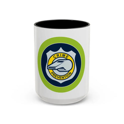 Crime Prevention (Boy Scout Merit Badge) Accent Coffee Mug 15oz Black - Go Mug Yourself